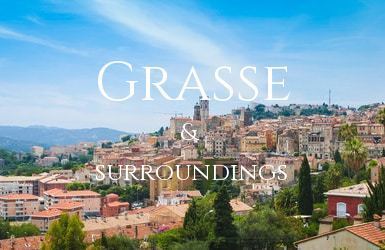 Looking across the valley to the town of Grasse.
